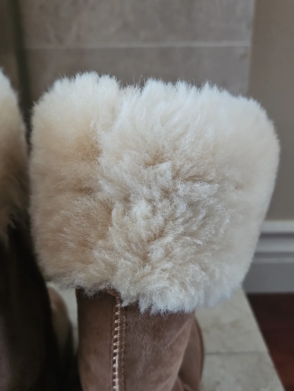 UGG Chestnut Suede Shearling Cuff Winter Boots
